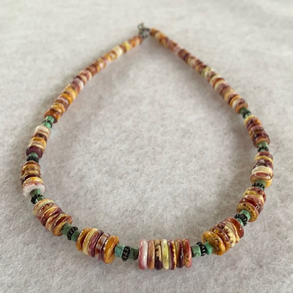 Turquoise & Shell Necklace - Picture 1 of 3